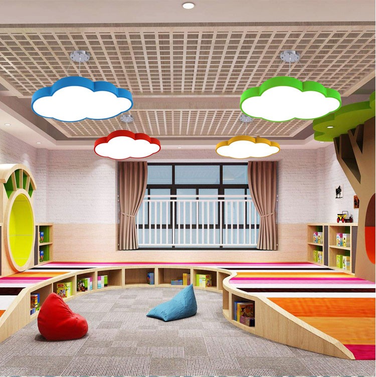 幼儿园云朵吸顶灯教室过道培训班吊顶灯母婴店早教中心大厅造型灯